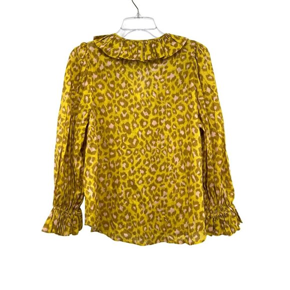 Zimmerman Carnaby Yellow Pink Ruffled Cotton Voile Top Small NWT - Picture 6 of 7